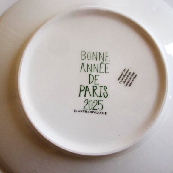 Anthropologie Holiday In The City Dessert Plate Paris 2025 Stoneware New 8.25" - Picture 6 of 9
